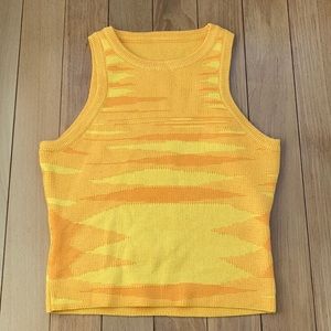 yellow crop top